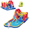 GOPLUS 9 en 1 Château Gonflable Enfant 3-10 Ans avec Souffleur-Parc Aq...