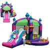 COSTWAY Château Gonflable 5 en 1 avec Toboggan et Toit, 385 x 332,5 x ...