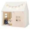 Tente Enfants - COSTWAY - Guirlandes Lumineuses Étoiles - Tapis Rembou...