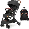 GOPLUS Poussette Bébé Pliable 0-3 Ans-Double Verrou/Pare-soleil Inclin...