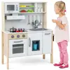 GOPLUS Cuisine Enfants avec Sonore, avec Étagères, Porte-Épices et Por...