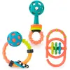 Sassy - Rammelaar en grijpspeelgoed baby - Set van 3 speeltjes - My Fi...