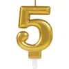 Amscan Verjaardagskaars 5 Jaar Goud 8 Cm