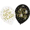 AMSCAN - 6 goudkleurige Happy New Year ballonnen