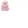 Support rose 24 cupcakes 3 étages