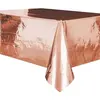 Unique Party Nappe rectangulaire en plastique métallique   137,2 x 274,3 cm | Or rose | 1 pièce.