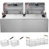 Mophorn - Friteuse électrique pour dinde 3000 w, friteuse en acier ino...