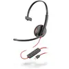 Plantronics - Mono USB-C Headset 'Blackwire C3210' - Zwart