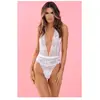 Kanten body met diepe V-hals - M/L