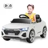 COSTWAY Voiture Électrique Pour Enfants Costway Licence Audi Télécomma...