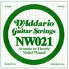 D'Addario Corde Au Détail D'addario Nw021- Guitare Électrique - Filet Rond 021