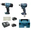 Pack Perceuse visseuse 18V DDF453 + visseuse à chocs 18V DTD146 + 2 ba...