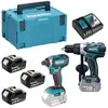Ensemble de 2 machines - MAKITA - DLX2144TJ1 - Sans fil - Bois - 18V -...