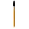 BIC Oranje Origineel Fijn 8x Zwarte Pennen, 0,8mm
