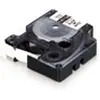 Newell Rubbermaid Dymo 18486 (S0718180) Tape Zwart op metallic (12 mm)