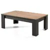 Table basse Wiva 120 x 65 cm fabriquée en aggloméré en noir avec décor...