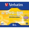 DVD+RW - VERBATIM - 4x - 4.7 Go - Boitier cristal (Pack de 5)