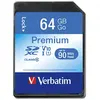 Verbatim Verbatim Premium - Carte mémoire flash - 64 Go - Class 10 - SDXC