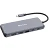 Hub USB-C - Verbatim - CMH-14 - 2x HDMI - 1x VGA - 10 ports