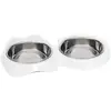 Catit Dubbele Voerbak - Kattenvoerbak - 17.5x32x6 cm Wit