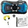 Pentax WG-90 kit avec batterie D-Li92 et dragonne - Bleu