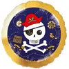 amscan ballon aluminium rond pirate carte aux trésors 43cm bleu - 4331975