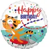 Amscan Folieballon Happy Tiger Birthday Junior 43 Cm Wit