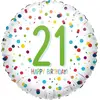 Amscan Folieballon Confetti Bday 21 43 Cm Wit