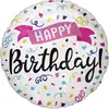 Folieballon Happy Birthday Confetti - 45 cm