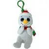 Ty Beanie Boo Clip Christmas Brrrnard Snowman.