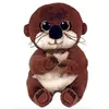 Peluche TY Beanie Babies Small Mitch La Loutre Marron