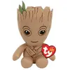 Peluche Groot 15 cm - TY - Marvel Beanie Babies - Marron - Dès 3 Ans