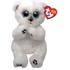 Peluche TY Beanie Bellies Wuzzy l'ours 15 cm Blanc