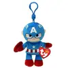 Peluche Ty Marvel Beaniee Babies Soft Porte-clés Captain America