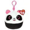 Porte-clés en peluche Ty Squish a boos Bamboo Le Panda 8 cm