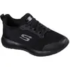 Skechers Squad Sr Femme Baskets, Black Flat Knit, 42.5 EU