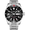 STÜHRLING Montre bracelet homme modele 20 ATM suisse automatique en acier - 51 mm - Argent et noir