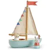 Tender Leaf Toys Boot Sailaway Junior 29,5 X 23 Cm Hout 3-delig