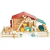 Tender Leaf Toys Speelset Boerderij 51 X 38,5 Cm Hout 21-delig