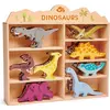Tender Leaf Set animaux en bois Dinosaures
