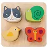Tender Toys Vormenpuzzel Dieren Junior Hout 4 Stukjes