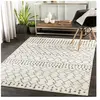 Livabliss SURYA Tapis de Salon à Poils Courts Doux Berbère Ethnique LEONOR 152x213cm Blanc/Noir