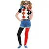 amscan 9906095 Déguisement officiel Warner Bros Harley Quinn pour fille (8-10 ans), Rouge