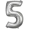 ballon aluminium chiffre 5 86cm argent - 9906290 AMSCAN