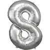 ballon aluminium chiffre 8 83cm argent - 9906293 AMSCAN