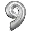 ballon aluminium chiffre 9 86cm argent - 9906294 AMSCAN