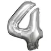 ballon aluminium chiffre 4 88cm argent - 9906289 AMSCAN