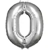 ballon aluminium chiffre 0 88cm argent - 9906285 AMSCAN
