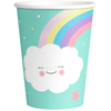 Amscan Bekertjes Regenboog & Wolk 250 Ml Papier Groen 8 Stuks