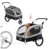 VEVOR Remorque de vélo pour chien, supporte jusqu'à 40 kg, chariot de ...